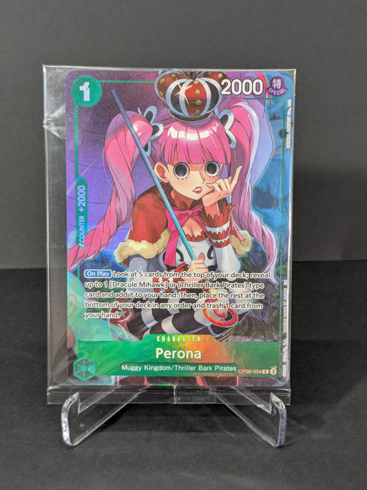 Sealed Perona R OP09-034 Promo Card – One Piece TCG
