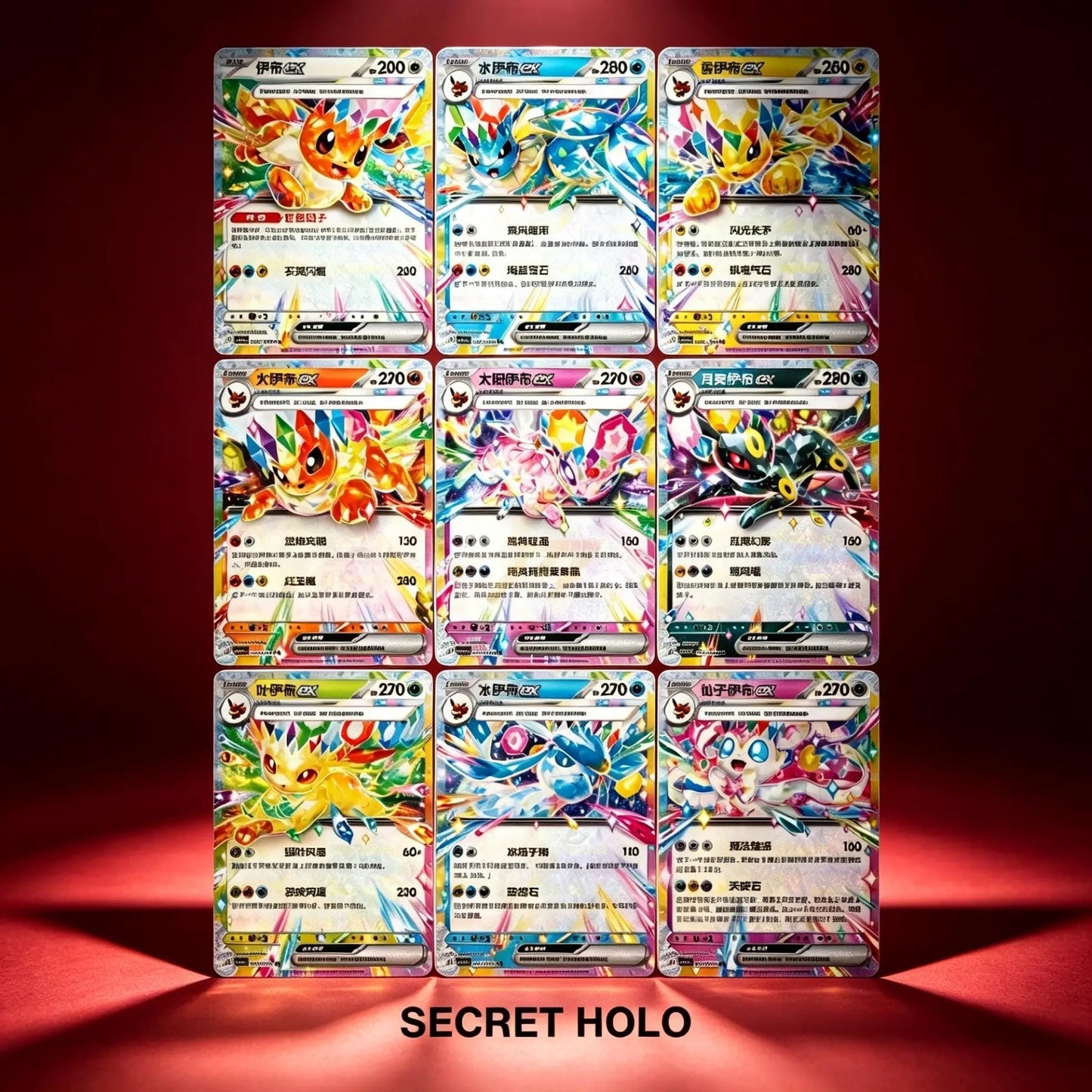 Pokémon TCG: Simplified Chinese Terastal Grand Gathering - Quicksand Card Display Charm Gift Box (Eeveelutions)